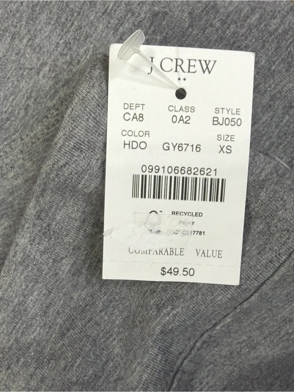 J. Crew Heather Gray Cropped Leggings. NWT. Size XSMALL